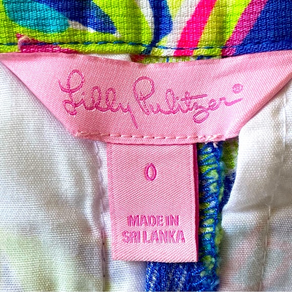 Lilly Pulitzer Colorful Summer Side Zip Shorts Size 0 - Picture 4 of 5